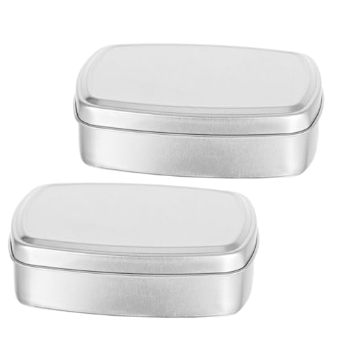 BESTYASH 2Piezas Contenedores De Aluminio Para Jabón Almacenamiento Portátil Para Medidas