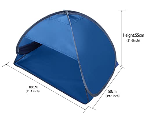 Mini Pets Pop Up Beach Sun Shelter For Kitty, Dogs, Rabbit And Pigs, Automatic Open Portable Waterproof Tent, For Beach, Grass, Indoor, Yard, Camping, Outdoor, Picnic, Blue #TOP4