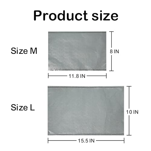 ebelbo Grill Bags Large Size Aluminum Foil Portable Disposable BBQ Bags for Grilling Cooking Steaming Roasting and Smoking - Size 15.5\"x10\" 4 Count - Thumbnail 2