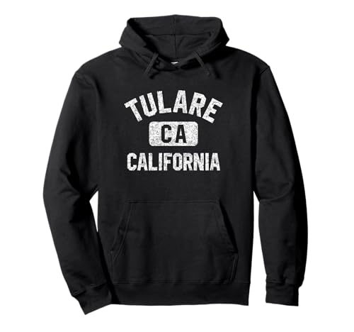 Tulare CA Gym Distressed White Pullover Hoodie