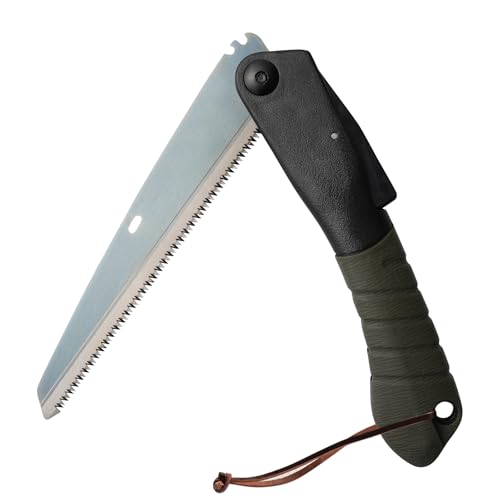 Folding Pruning Saw with SK85 Steel, 8.27' Backpacking Saw for Camping, Gardening, Woodworking, Hunting