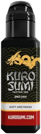 Kuro Sumi Japanese Tattoo Color Ink Pigments, Vegan Professional Tattooing Inks, Soft Greywash Shading Ink, 6 Ounce