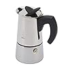 Bialetti Musa Stovetop Coffee Maker Suitable for all Types of Hobs Stainless Steel 4 Cups 507 oz Silver