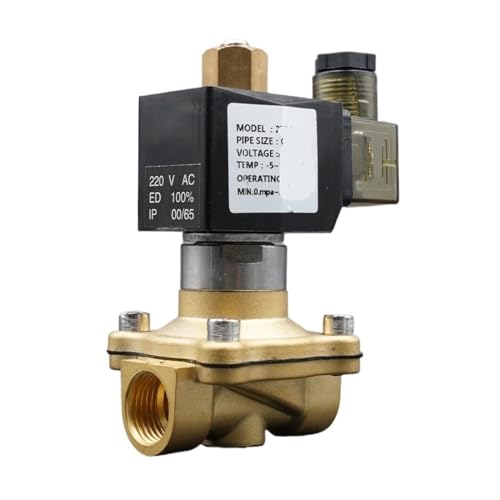 Électrovanne AC220V 1.5 pouce vanne d'eau en laiton normalement ouverte