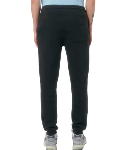 Jogging en coton bio noir avec taille élastique ajustable respirant - 3