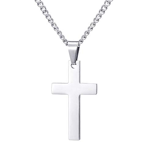 Ulatree necklaces for women cross necklaces for women silver necklace for women gold necklaces for women cross necklace silver chains for women cross chain (Silver)