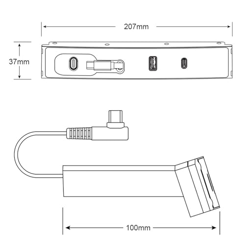 Câble rétractable de type C pour Tesla Model 3 2024, station d'accueil USB charge rapide