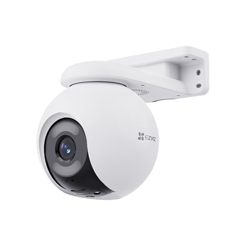 EZVIZ 2025 ColorFull Tech 2K+ Outdoor Security Camera 2.4GHz Wifi, CCTV Camera Outdoor, Patrol Mode, Person/Vehicle Detection, 512GB Local Storage Supprots Colour Night Vision(H8x 4MP)
