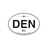 Mister Petlife Denver Airport Euro Oval Sticker Decal 2"x1.4"