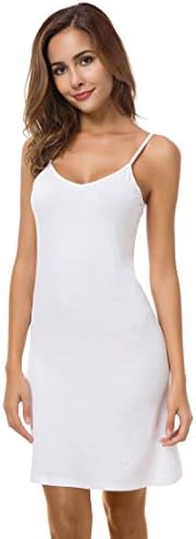Women's Basic Adjustable Spaghetti Strap Cami Under Mini Dress