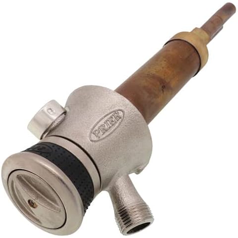 Prier Products P-118L08 8" Single Handle Hot & Cold Mixing Hydrant, Satin Nickel, 1/2" Plain Copper Ends Cover