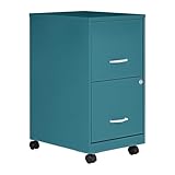 Lorell LYS SOHO File/File Mobile Cabinet, Teal