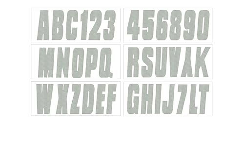 Hardline Products Series USA 350 Boat Registration Numbers Kit – Solid Silver 3 Inch Marine Vinyl Decals – UV & Fuel Resistant – US Coast Guard Compliant – Fits PWC, Jet Ski, Pontoon, & Fiberglass