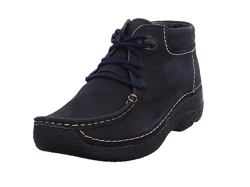 Wolky Comfort Schnürschuhe Seamy Moc - 11800 Nubukleder blau - 39