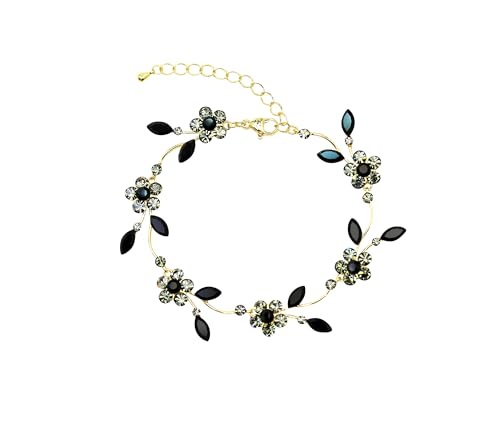 Image of Faship Gorgeous Rhinestone Crystal Floral Necklace Earrings Set