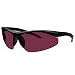 Rose Tinted Polarized Sport Sunglasses Durable TR90 Black Frame with Non Slip Rubber Nose and Ear Pieces.