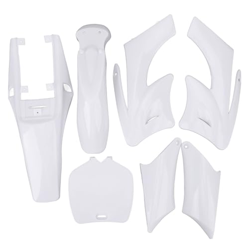 Kit de 7 housses de carénage en plastique résistant aux chocs pour moto Apollo Orion Dirt Bike chinois 2 temps 47 cc 49 cc avec carénage complet (blanc)
