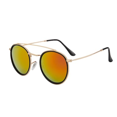 Lunettes de soleil rondes en métal précieux avec verres de protection UV