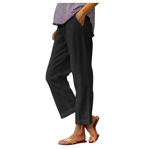 Nuoke Pantalon Lin Femme, Pantalon D'été Femme, Mes Commandes passées, et Ventes Flash du Jour, Pantacourt Femelle, Mes Commandes passées, Trousers for Women_1