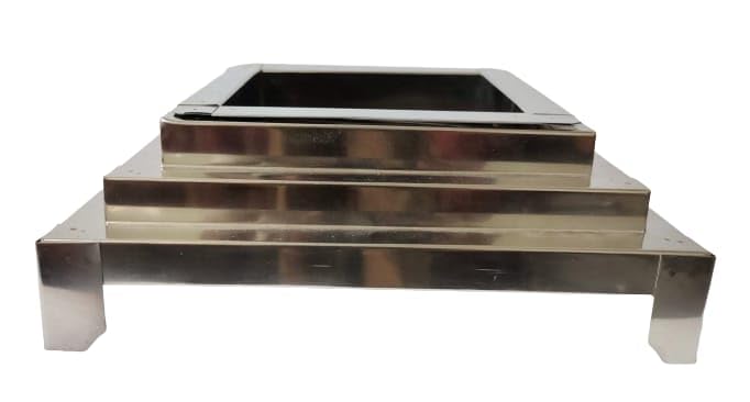 Large 16 Inches Stainless Steel Hawan Kund for Home With Stand | Yagna Kund | Agnihotra | Homa Kundam | Traditional Step Design