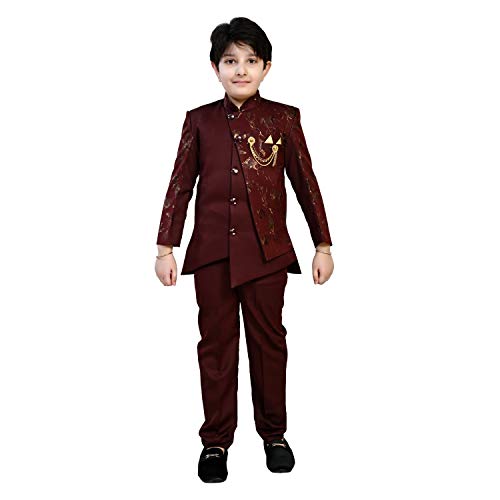 Zolario Sherwani for Kids Boys, Ideal for Birthday, Marriage, Diwali and Other Functions.