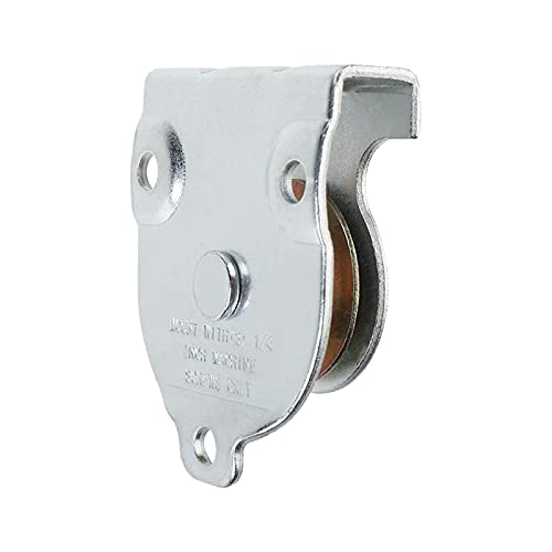 Ceiling Mount Single Pulley 1-1/2 Inch Wall Mount Pulley Ceiling Pulley for 3/8" Wire or Rope, 4 Packs (1)