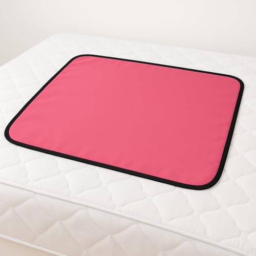 1 Protetor Para Colchão Lavável Uso Geriátrico e Infantil - 100x70cm - Absorvente e Impermeável VF Rosa
