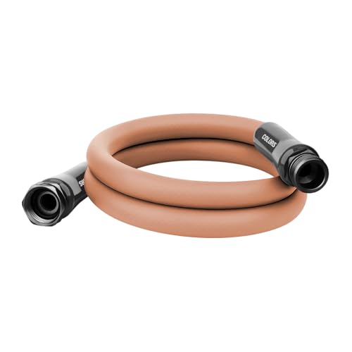 Image of Flexzilla Colors Lead-In Garden Hose 5 /8in. x 5ft., Lightweight All-Weather Water Hose, Durable and Flexible, Leak-Free Connections, Red Clay
