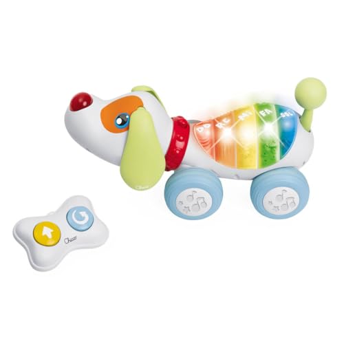 Chicco DogremiRadio Control Parlante, Juguete Teledirigido de Perro, Enseña Música y Sonidos, Mascota Radiocontrol para Niños de 18 Meses hasta 4 años