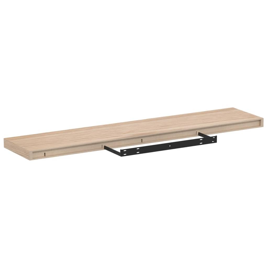 Estantería flotante de 110 x 23,5 x 4 cm, estantería de pared de madera con chapa de roble, moderno estante de pared con soporte invisible para salón, dormitorio, cocina y oficina