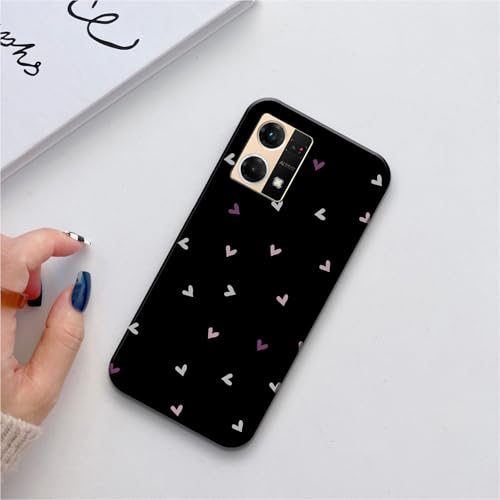 Image of COLORflow Back Cover Compatible with Oppo F21 Pro 4G / F21s Pro 4G | Family of Hearts Color Customized Back Cover Compatible with Oppo F21 Pro 4G / F21s Pro 4G