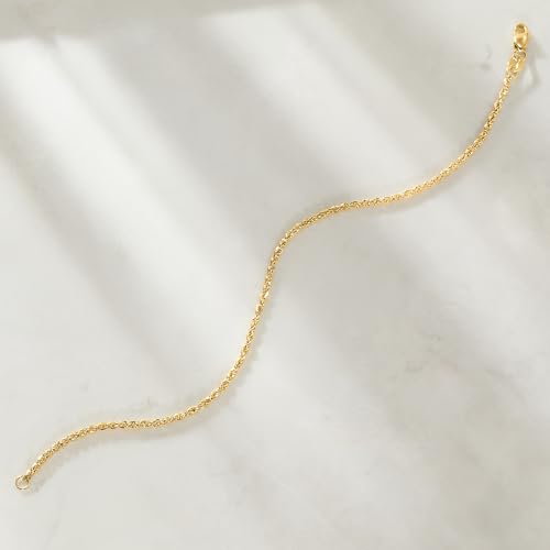 Pure Collection by Ross-Simons 1.5mm 14kt Yellow Gold Twisted Rope-Chain Bracelet2