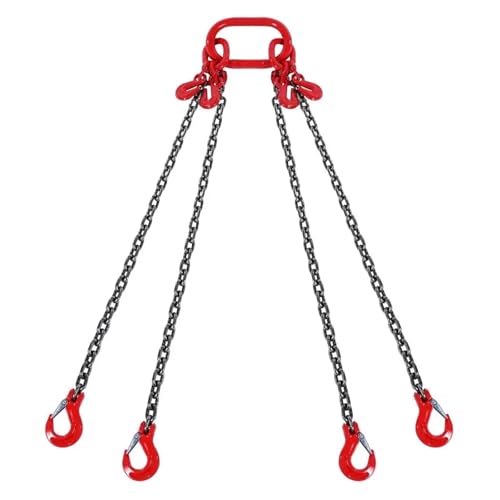 Élingue de levage à chaîne 4 pattes G80 3/8 pouce de 18400 lb pour levage industriel de 10ft
