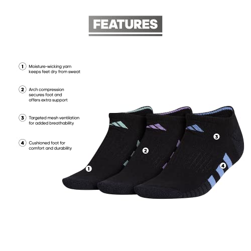 Image of adidas Cushioned No Show Socks 3-Pairs Durable & Comfortable
