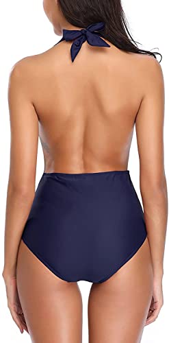 Image of X-Night Women's Cotton 4-Way Lycra Backless Swimsuit