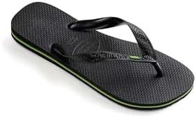 Havaianas Brazil Men's Slippers, Black,8 US Men - 9/10 US Women