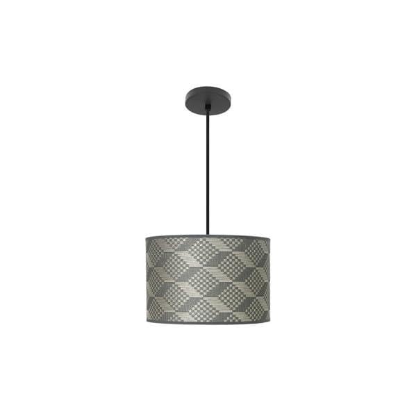 Suspension E27 moderne grise et noire luminaire de plafond 30x30cm