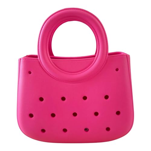 Sac de plage imperméable rose aux finitions soignées durables - 6