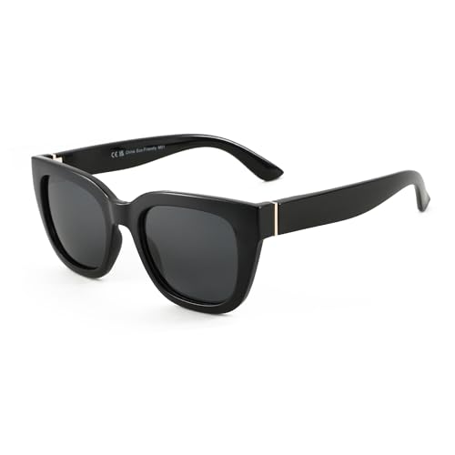 Lunettes de soleil polarisées cateye pour femmes avec protection UV400 style rétro
