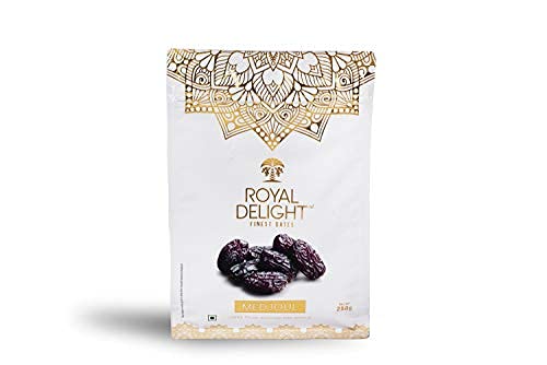 Royal Delight Jumbo Premium Medjool Dates 250g | Large, Juicy & Naturally Sweet | High Fiber Healthy Snack | No Added Sugar | Energy Booster Superfood