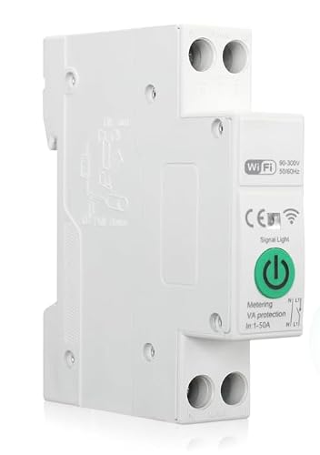 1–50A Smart WiFi Switch Din Rail, Adjustable DIY 1P+N Circuit Breaker