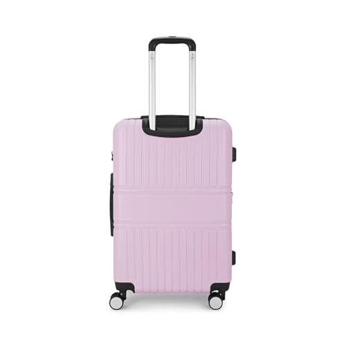 Image of Tommy Hilfiger Stanford Luggage Set of 3 (Cabin, Mid & Cargo)- Pink | Polycarbonate Hardshell Suitcase Trio | Expandable Trolley Bags with Flushed TSA Lock, 360 Spinner Wheels & Telescopic Handles