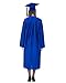 GraduationMall Shiny Graduation Cap and Gown with 2025 Tassel for High School and Bachelor Royal Blue 48(5'3