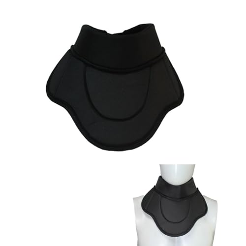 Ice Hockey Neck Guard for Youth and Adults – 900D Oxford Cloth with Built-in PE Plate, Breathable & Curved Fit Protective Gear for Training（S (32cm–42cm)）