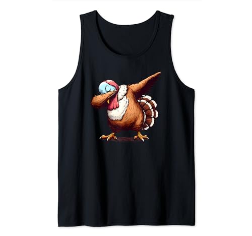 Funny dabbing turkey thanksgiving day pilgrim boys girls dab canotta