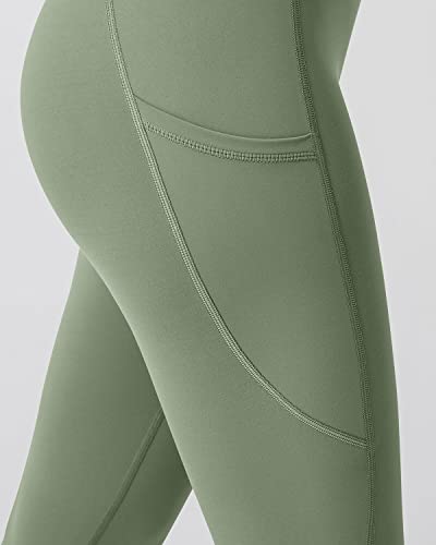 Strygwyr Women's High Waisted Leggings Tummy Control Workout Yoga Pants With Pockets(Bronze Green,L) #TOP4