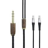 NewFantasia 6.35mm Audio Cable Replacement Upgrade Audio Cable Compatible with Sennheiser HD800, HD800S, HD820 Headphones 6N OCC Copper Silver Plated Cord Walnut Wood Shell