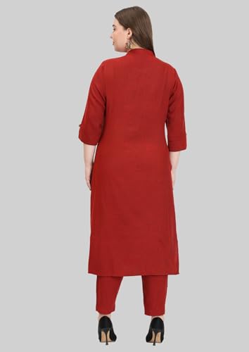Image of SINDOORI Collar Kurta for Women Solid Colour S to 6XL Plus Size Kurta for Women