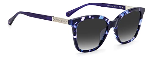 Kate Spade New York Women's Reena/S Square Sunglasses, Blue Havana/Gray Shaded, 53mm, 18mm2