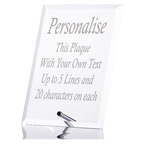 Personalised Award Trophy Glass Plaque Gift Cover
